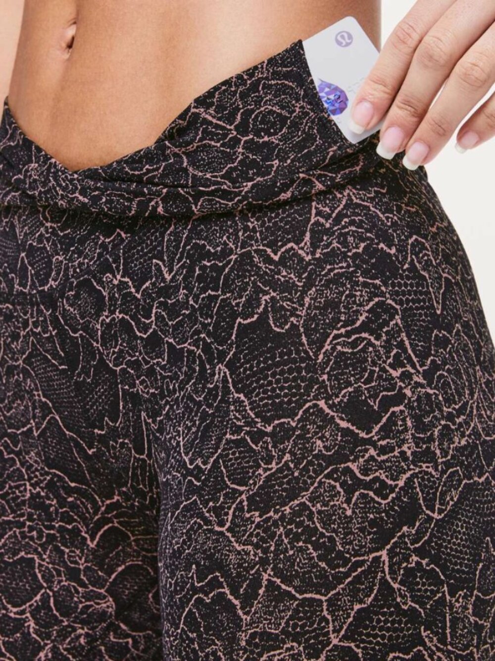 Lululemon Align Pant *Full Length 28" Lacescape Spanish Rose Black | 6